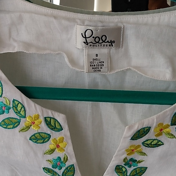 🌻 Lilly Pulitzer linen Tunic  Sz S EUC - Picture 5 of 8